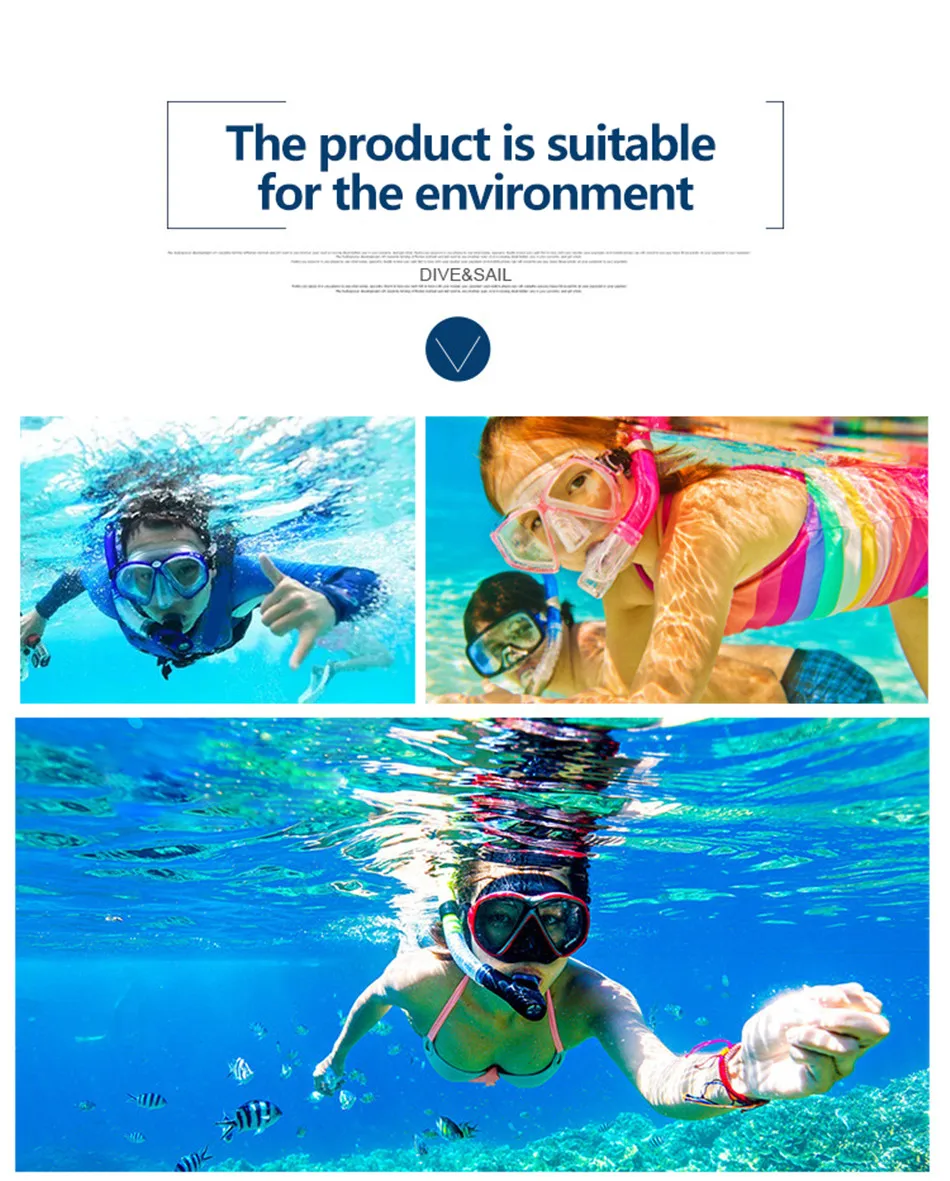 Professional Diving Goggles Full Dry Snorkel Set Scuba Diving Snorkeling Silicone Diving Goggles Snorkel Goggles Swimming Pool