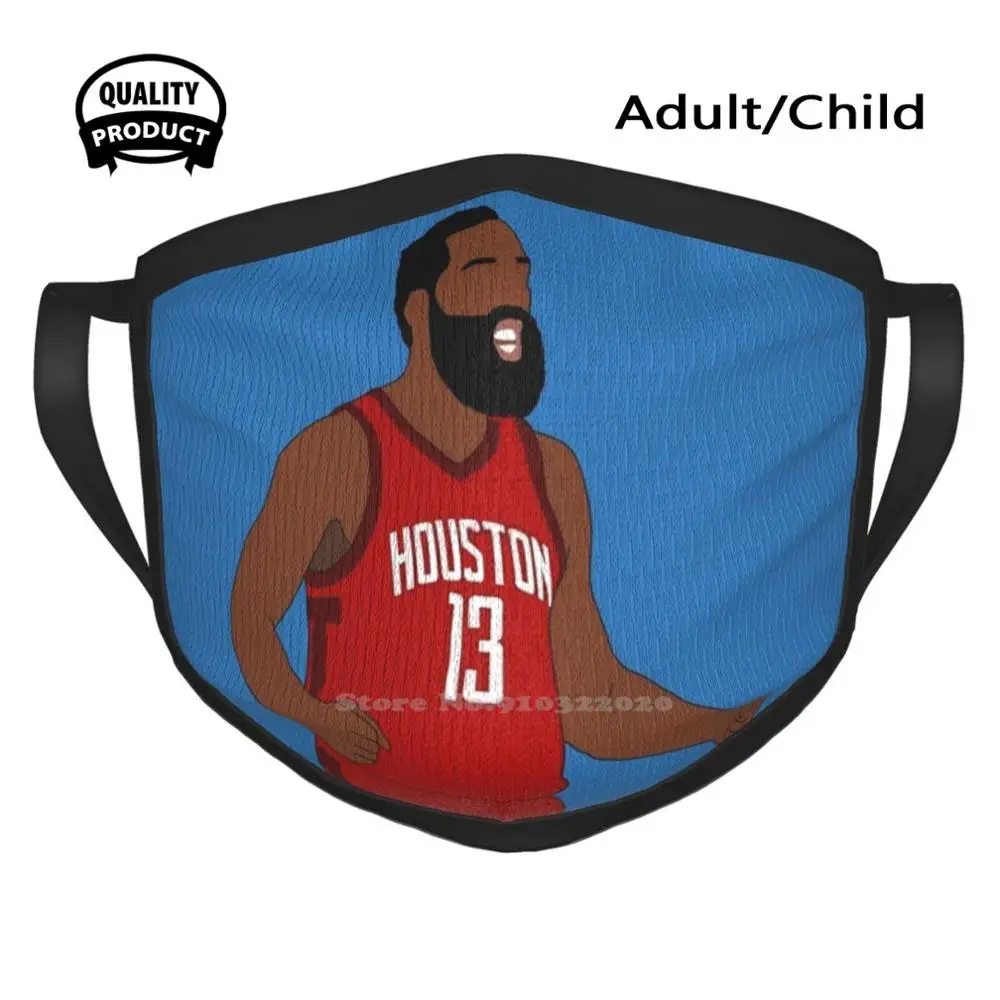 Воздухопроницаемые маски для лица James Harden с мультяшным принтом | Аксессуары