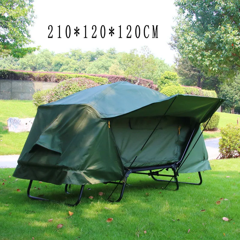Водонепроницаемый ветрозащитный зеленый два человека быстро автоматическое открытие вне Земли палатка кровать Открытый Рыбалка четыре сезона Кемпинг палатки - Цвет: ArmyGreen 2 Person