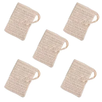

5 Pcs X Soap Bag, Soap Bags in Cotton and Linen, Organic Soap Sachet, Soap Bag, Foam and Soap Soap