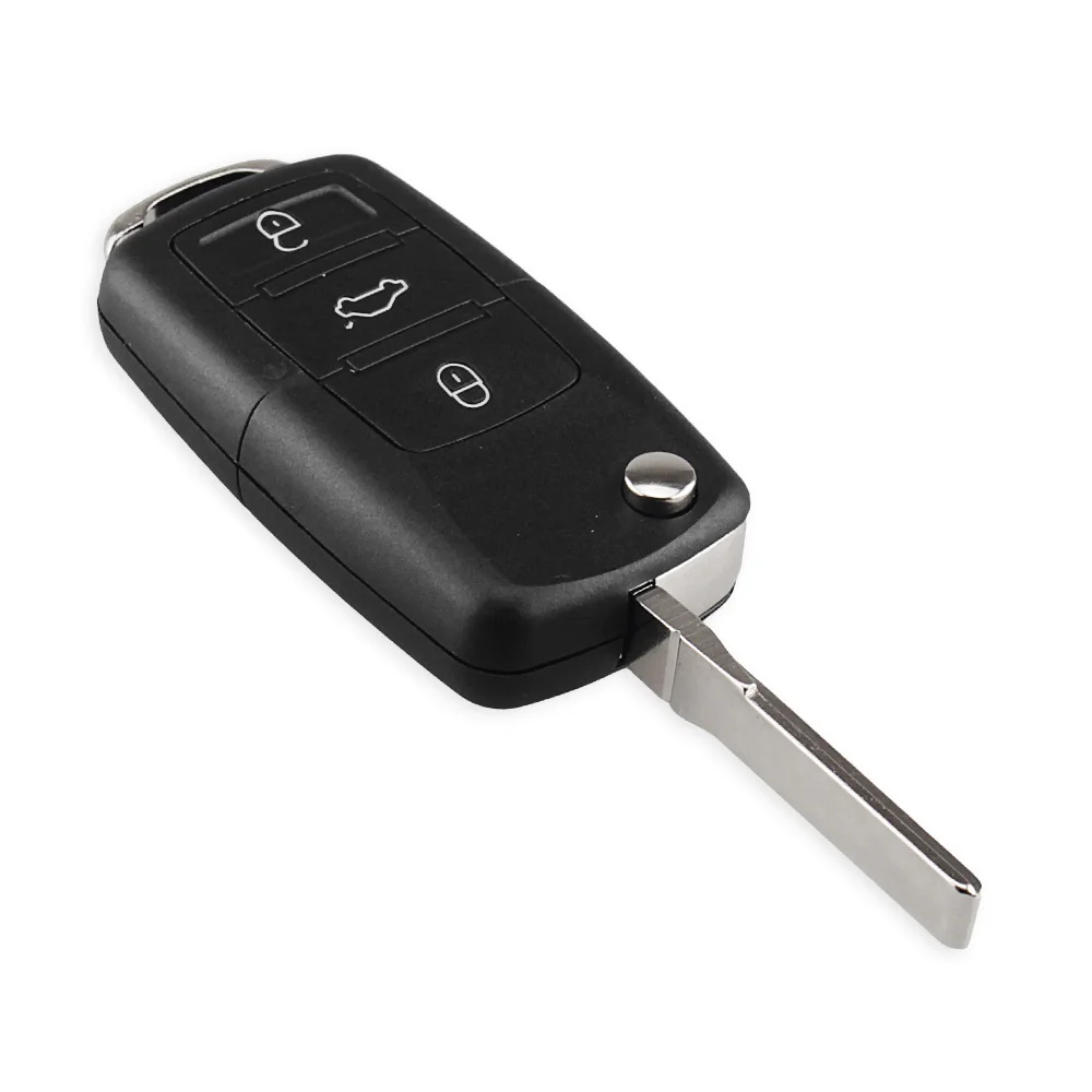 KEYYOU 2/3 кнопочный флип-чехол для Volkswagen Vw Jetta Golf Passat Beetle Fabia Octavia Ibiza Fob складной чехол для дистанционного ключа