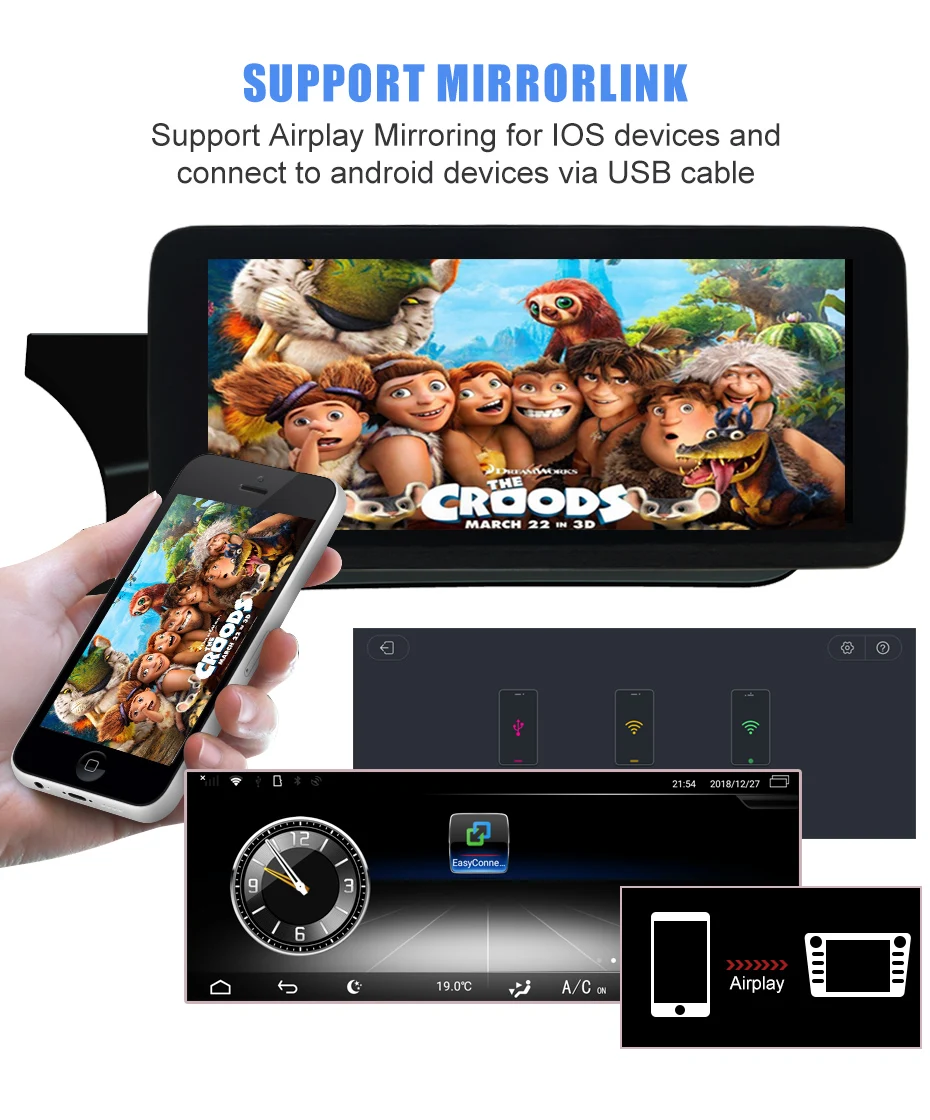 Sale KANOR Android 8.0 Car Radio Player For Mercedes Benz C Class W204 2011-2014 Car Monitor Audio GPS Navigation Stereo Auto 6