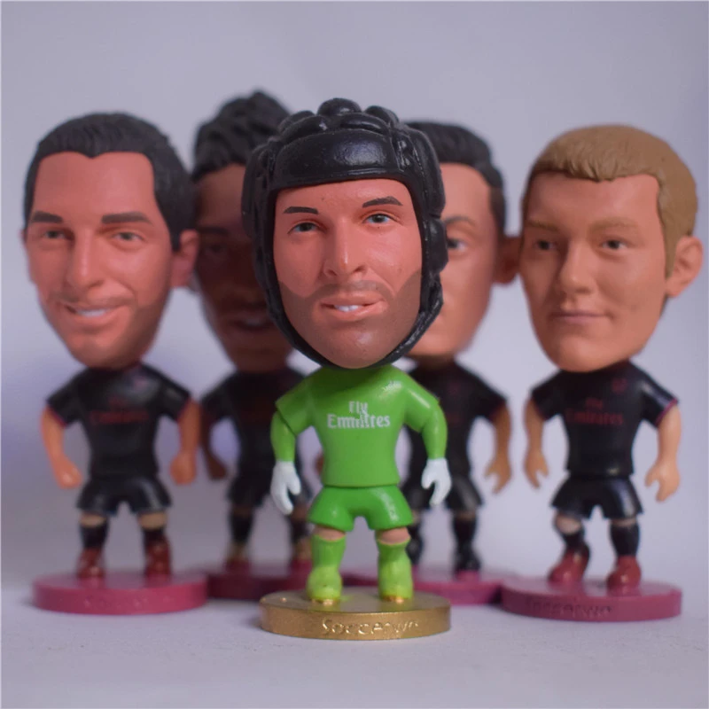 

Soccerwe 2.55" PVC Soccer Cartoon Star Dolls ARS# ozil Walcott Aubameyang Wilshere Henry Mkhitaryan Figurines Toy Gift