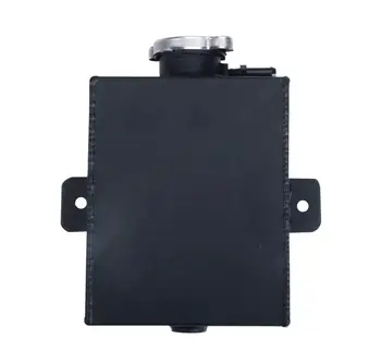 

1.2 Litre Radiator Coolant Overflow Expansion Water Tank Bottle 76 (mm)×115 (mm)×140 (mm) For Universal Aluminum Tank Black