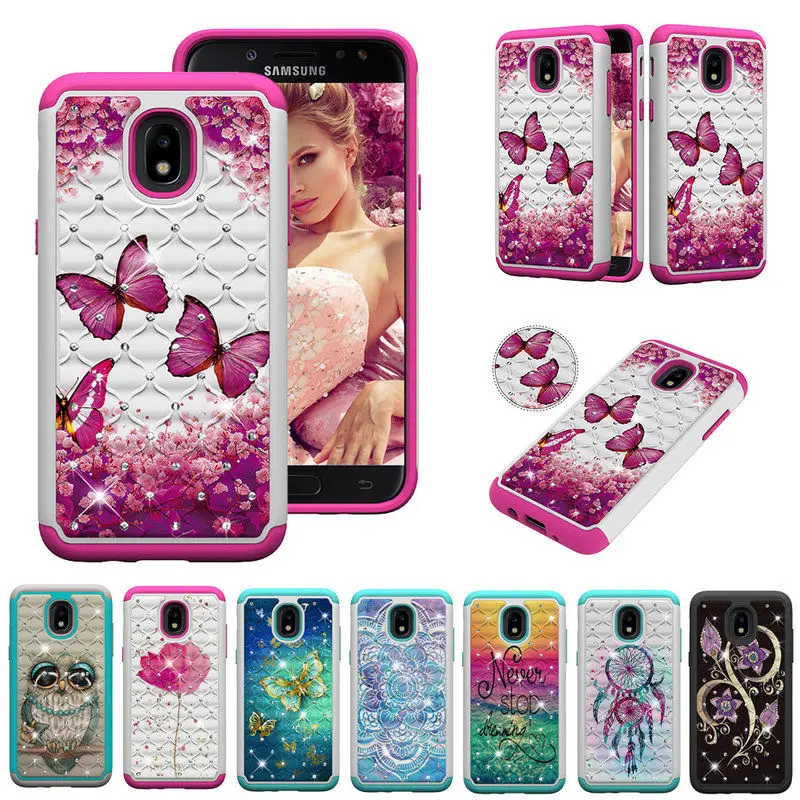 

Shockproof Phone Case For Samsung Galaxy J3 2018 Luxury Soft Silicon Cover For Samsung Galaxy J 3 2018 Fashion Hard PC Back Case