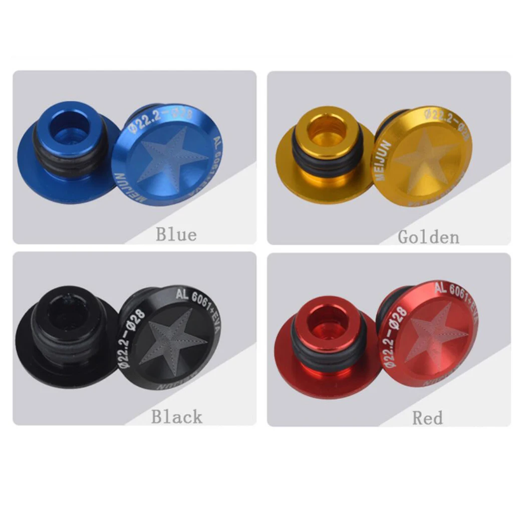 2 Pack Bicycle Handlebar End Caps for Mountain Bike Road Bike Cycling Riding - Select Colors