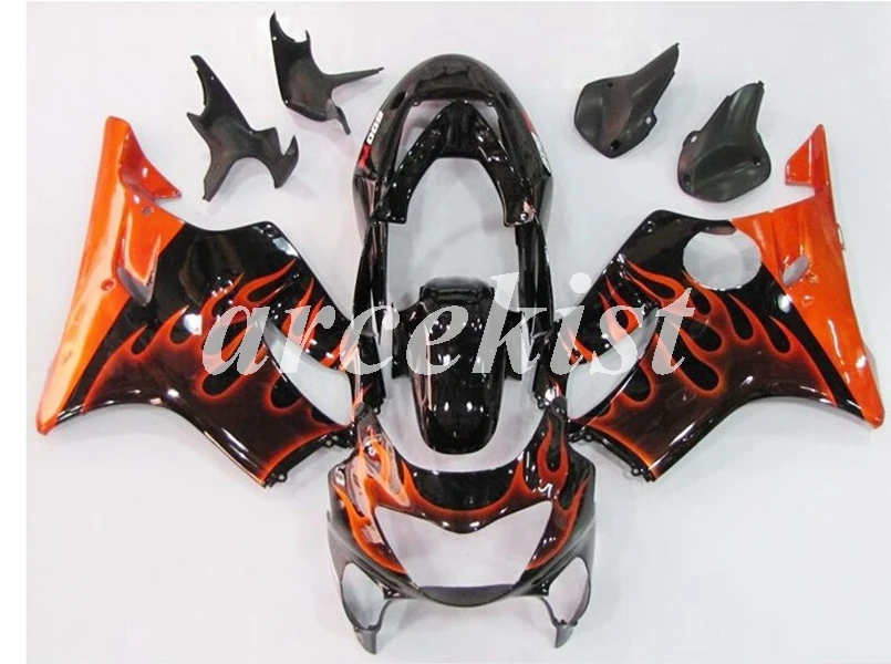 

New ABS Motorcycle Fairings Kit Fit for HONDA CBR600 F4 FS 1999 2000 99 00 Bodywork set Custom Free Orange Flame