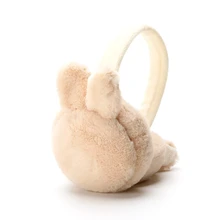Women Outdoor Winter Warm Windproof Earmuffs Adult Rabbit Ear Shape Kawaii Plush Ear Protector Foldable Earmuffs