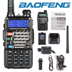 Baofeng – walkie walkie Portable UV 5R Plus 5W, Radio bidirectionnelle, haute puissance, Amateur, chasse, émetteur récepteur FM 
