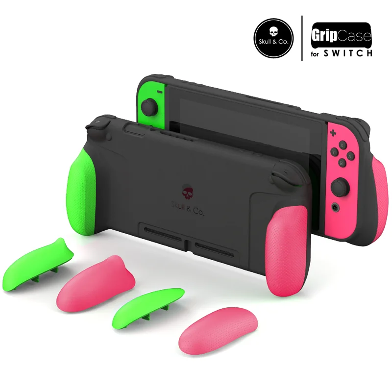 Кнопки пуска плюс сцепление чехол для переключателя nintendo NS joy-con крышка - Цвет: pink green grip