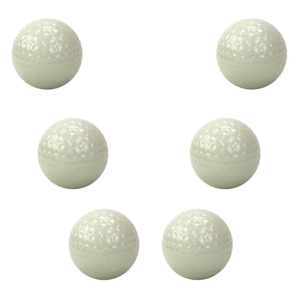 6pcs Night Golfing Luminous Golf Balls Fluorescent Long Lasting Bright Sunlight Glow Golf Club Accessory