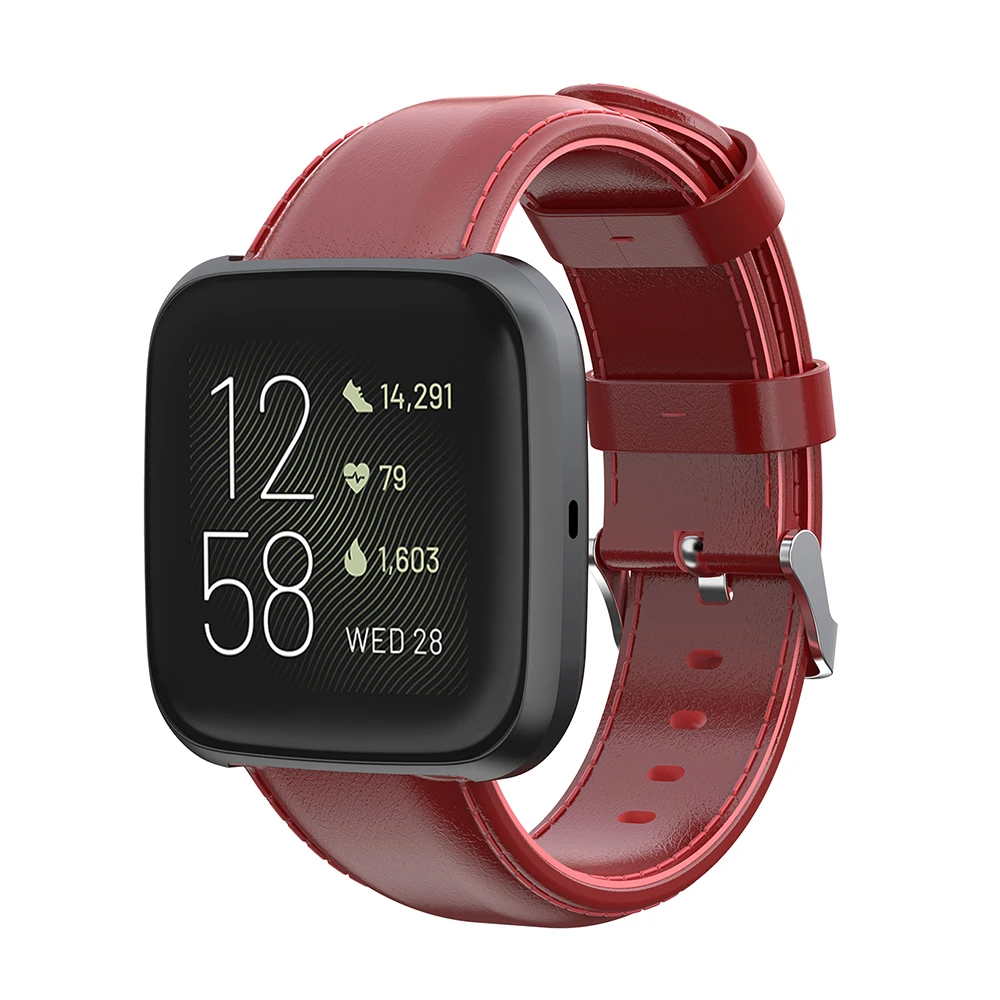 Ремешок для часов с пряжкой Для Fitbit Versa 2 Versa Lite кожаный ремешок для часов 23 мм сменный ремешок для умных часов спортивный браслет