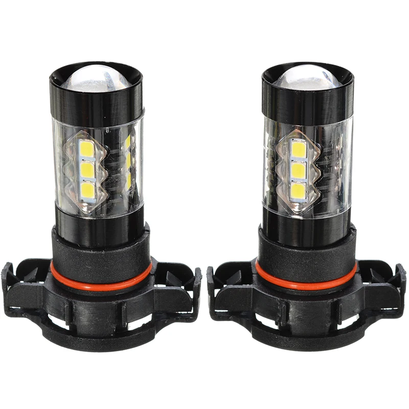 Multipurpose 2PCS 2504 PSX24W Fog Light Daytime Running Light Bulb White 80W LED For Brake Tail Rear Side Marker Lamp