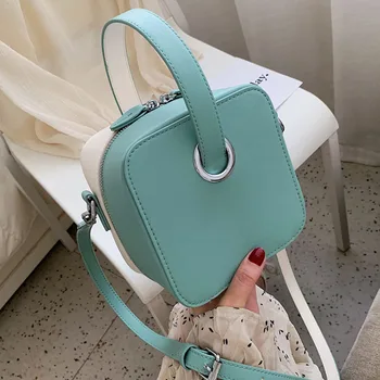 

Mixed Colors PU Leather Square Bags For Women 2019 Mini Shoulder Messenger Bag Female Travel Handbags and Purses