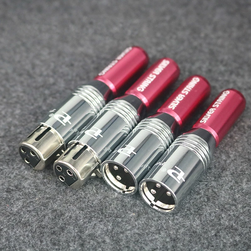 4 шт. Hi-end гнездо XLR Hifi аудио разъем 3 контактный металлический корпус из латуни