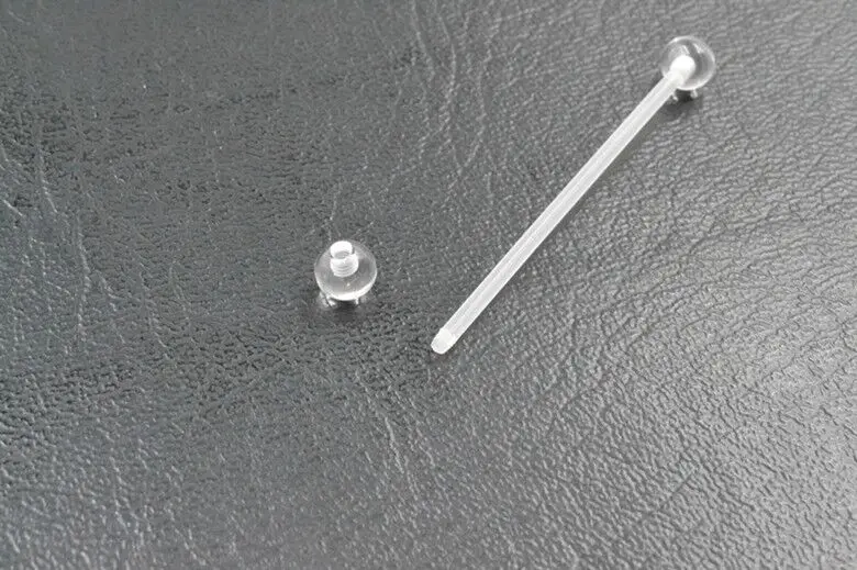 100 stücke Körper Piercing Schmuck-UV Flexible Lange Bar barbells Retainer Schlafen Piercing Industrie Bar 1,6 x38x5/5mm Ohr Helix – Detail 6