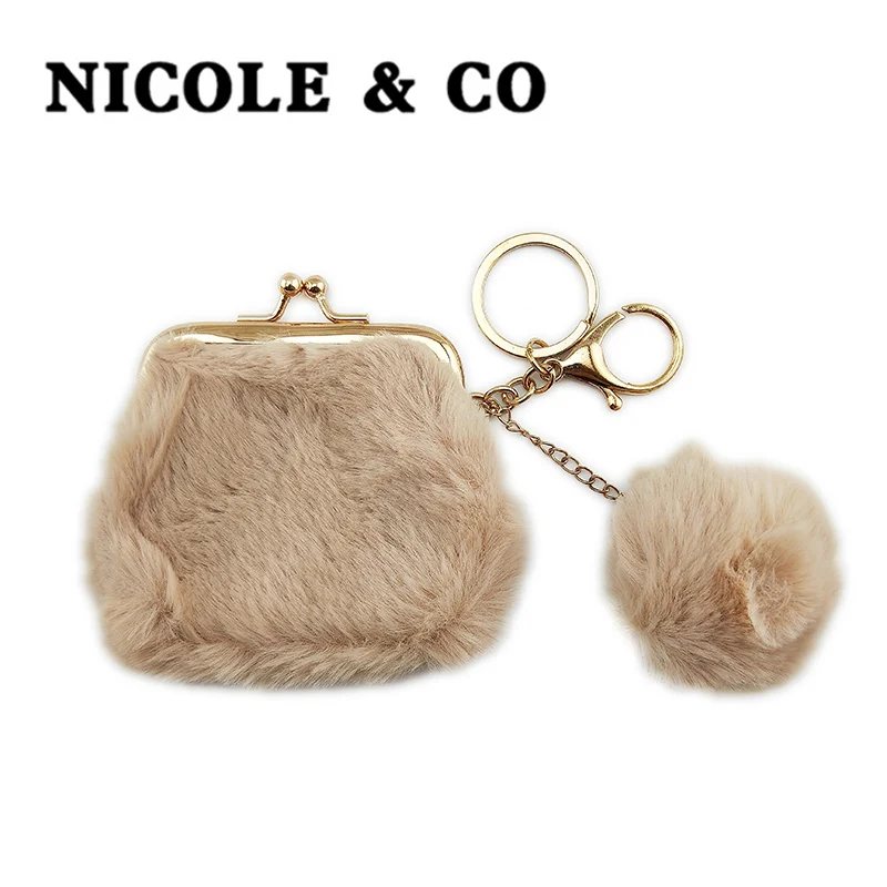 Миниатюрный кошелек NICOLE &amp CO 2021 для женщин зимний Дамский клатч металлическая