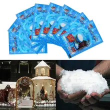 Copos de nieve artificiales polvo de nieve instantáneo mágico falso Festival artículos de fiesta de la línea frozen adornos navideños para el hogar nieve de boda