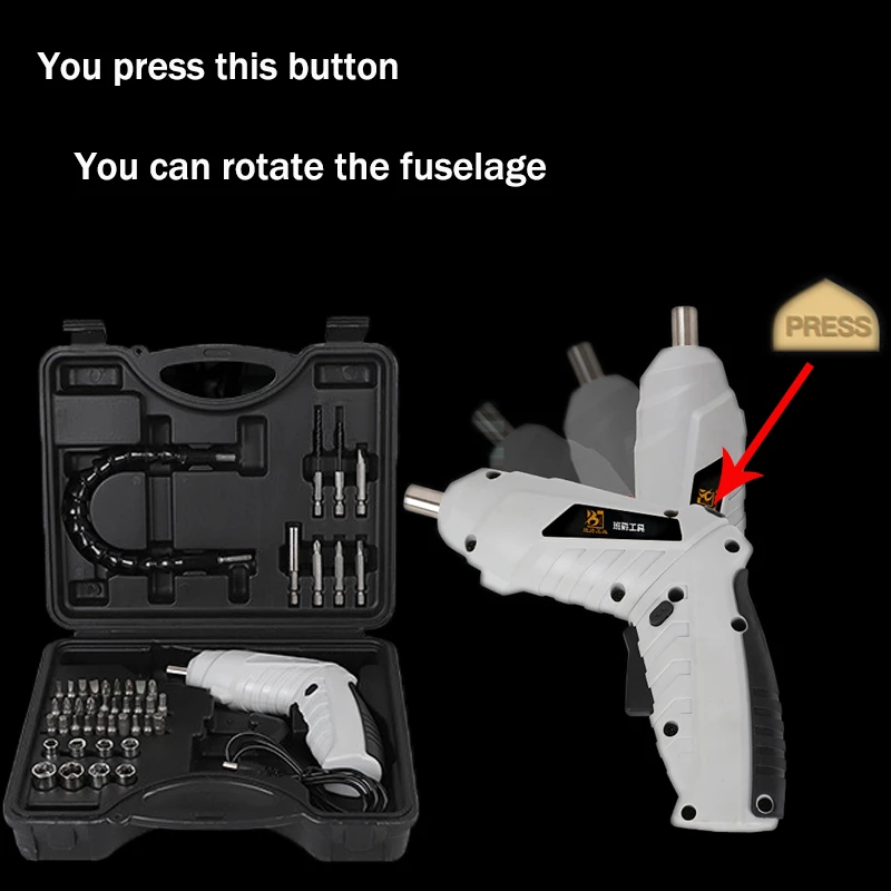 Realmote Motor-driven Multifunction Screw Driver Charging Type Lithium Battery Screwdriver Machine Mini Drill Suit