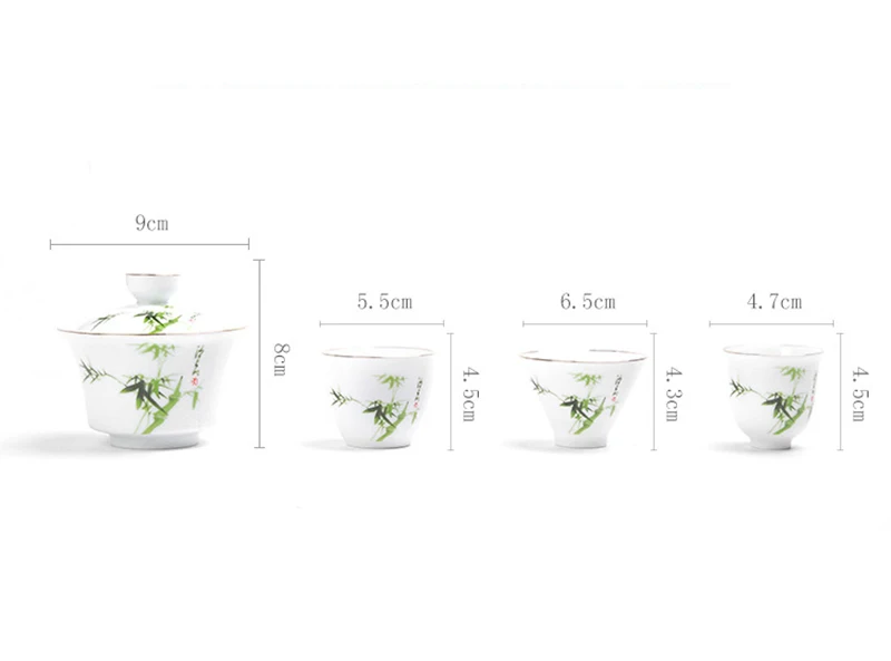 Дорожная сумка китайский чайный набор кунг-фу Gaiwan Чайник чайные чашки ярмарка кружка Чайные Наборы белый керамический Пуэр Чайная Посуда