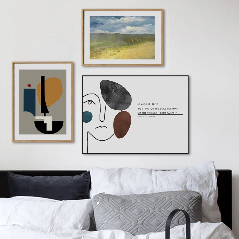 

Abstract Geometric Art Poster Modern Figure Landscape Canvas Painting Print Wall Art Home Decor Picture For Living Room Cuadros