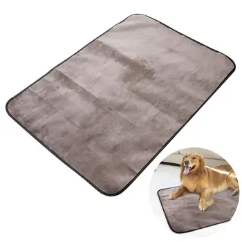 

UEETEK Waterproof Pet Blanket Mat Pad 100*70CM Microplush Collapsible Pets Plush Mat Outdoor for Dog Puppy Cat Kitt (Black)