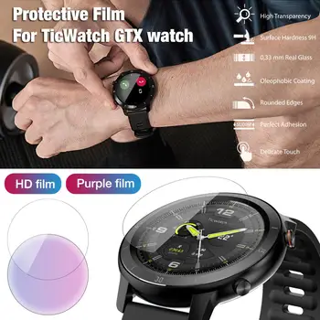 

3 Pcs/Lot Hydrogel Watch Protective Film HD Waterproof Soft Tempered Film Screen Protector for TicWatch GTX Watch Accessories