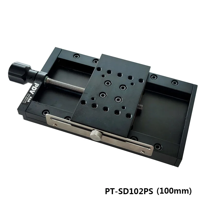 30mm x 50mm Sliding Micrometer Platform X Aixs Manual Linear Stage 30um Accuracy Trimming Bearing Tuning Platform Sliding Table for Precision Optical Instruments Stroke ±40mm 