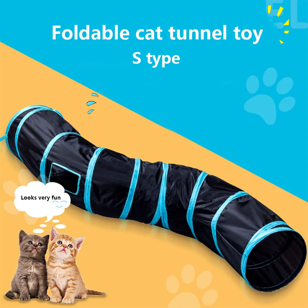 Забавный туннель для домашних животных 15 цветов 2 отверстия игровые трубки мяч