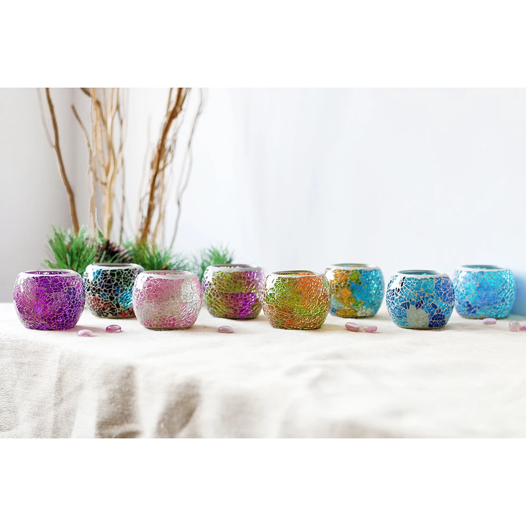Mosaic Glass Candle Holder Cup Candlestick Votive Tealight Candle Holder Decorative Candle Lamps PICK Mosaic Glass Candle Holder Cup Candlestick Votive Tealight Candle Holder Decorative Candle Lamps PICK