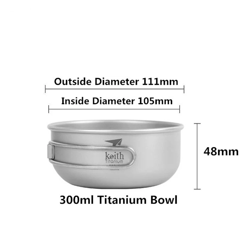 Кухонная посуда для кемпинга, набор для приготовления пищи на открытом воздухе, титановая плита, походная посуда, туристическая кухня, походный горшок, посуда, оборудование - Цвет: 300ml