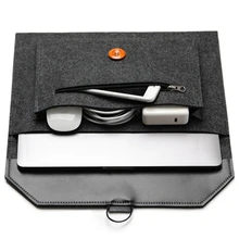 ファッションラップトップバッグウールフェルトポータブルラップトップ保護ケース 11 12 13 14 15 15.6 インチスリーブケースカバー pc タブレット dell hp(China)