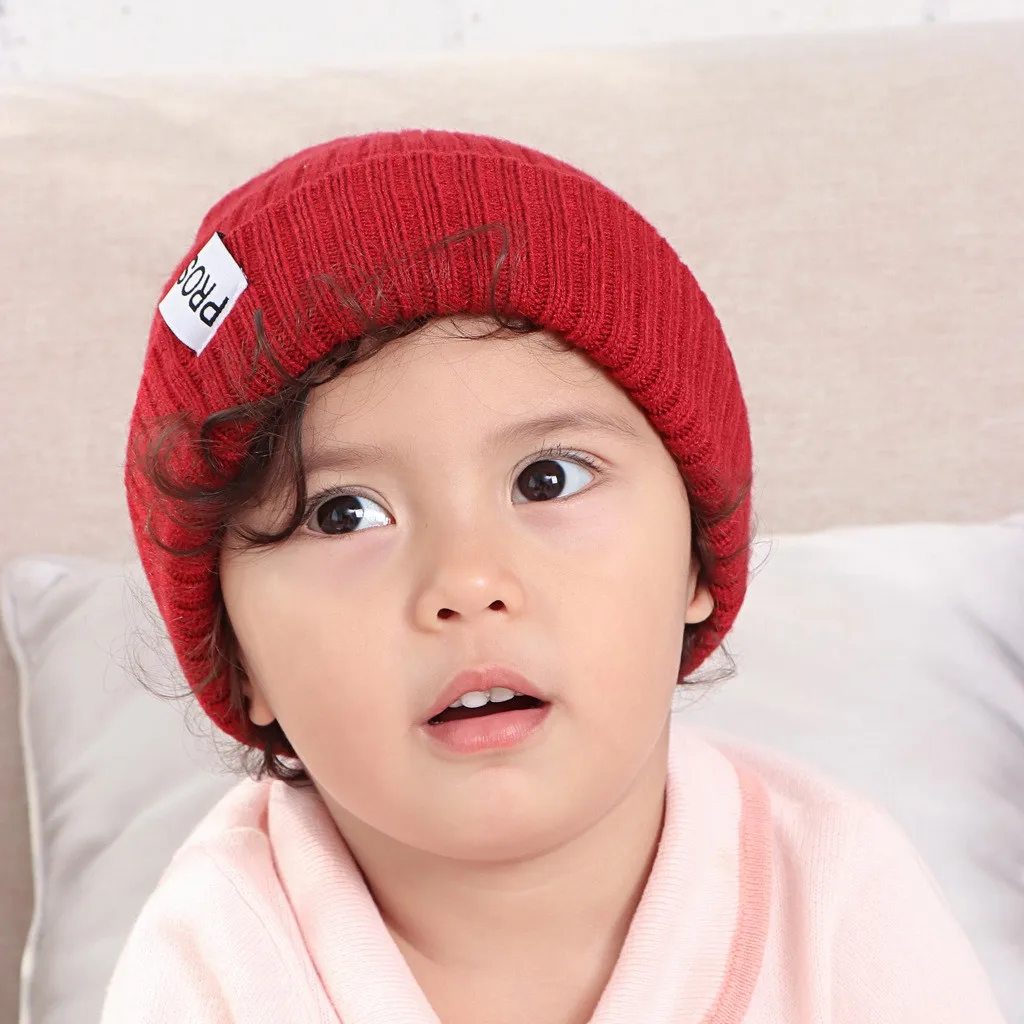 winter beanies for girls Baby Solid Winter Autume beanie hat Warm And Windproof Thread Knitted Wrap Cap Hat bonnet fille