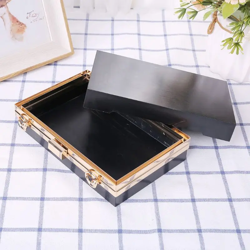 Rectangle Metal Frame Box Purses Handles for DIY Handbags Evening Bag Clutch Accessories