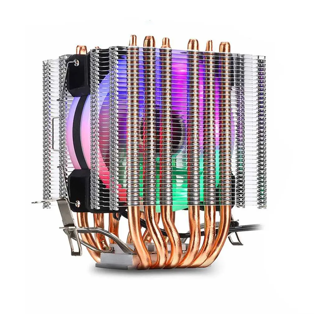 3 линии 6 тепловая труба cpu Радиатор AVC Чистая медь AMD 1155 1156 настольный вентилятор охлаждения процессора компьютера с постоянной скоростью один двойной ветер