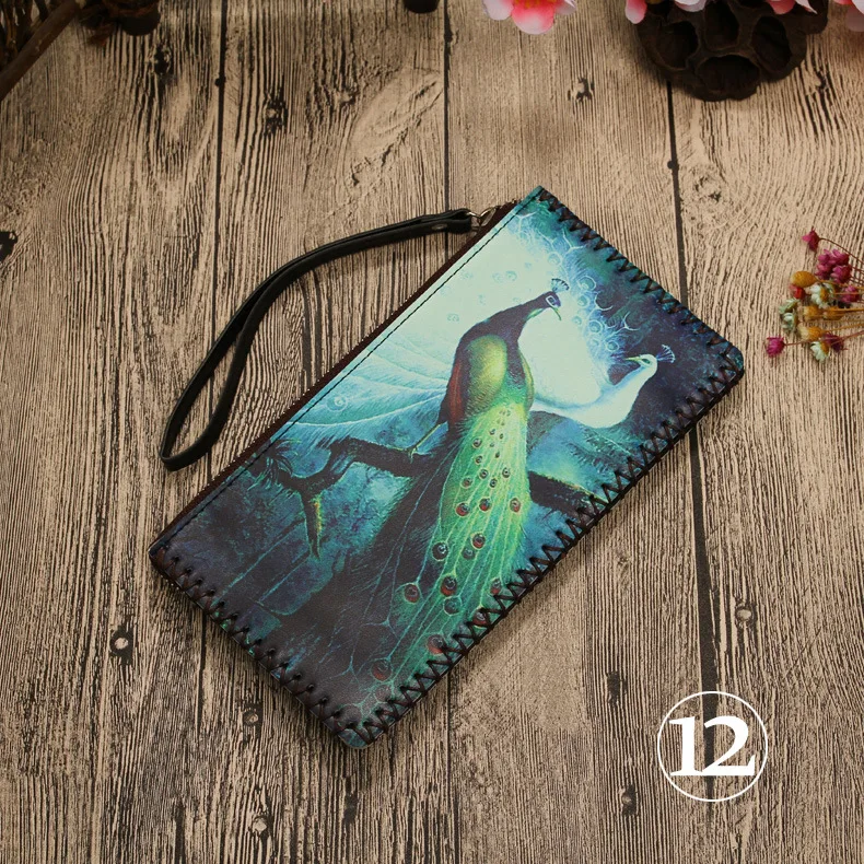 Style 12 Клатч, женский кожаный бумажник для телефона, Женский кошелек, держатель для карт, кошельки, женские длинные кошельки, Женская милая сумка для денег - Цвет: Style 12