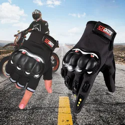 Gants de protection pour hommes, longs doigts, respirant, demi doigt, moto, Sports de plein air 