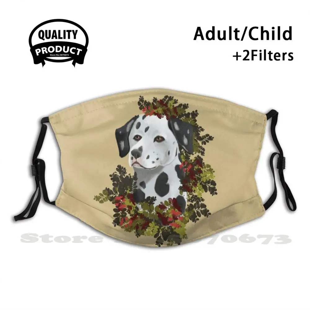 

Dalmatian Anti Dust Filter Men Women Kids Girl Boy Teens Mouth Masks Dalmatian Dog Pets Animals Floral Flowers Spring Cute