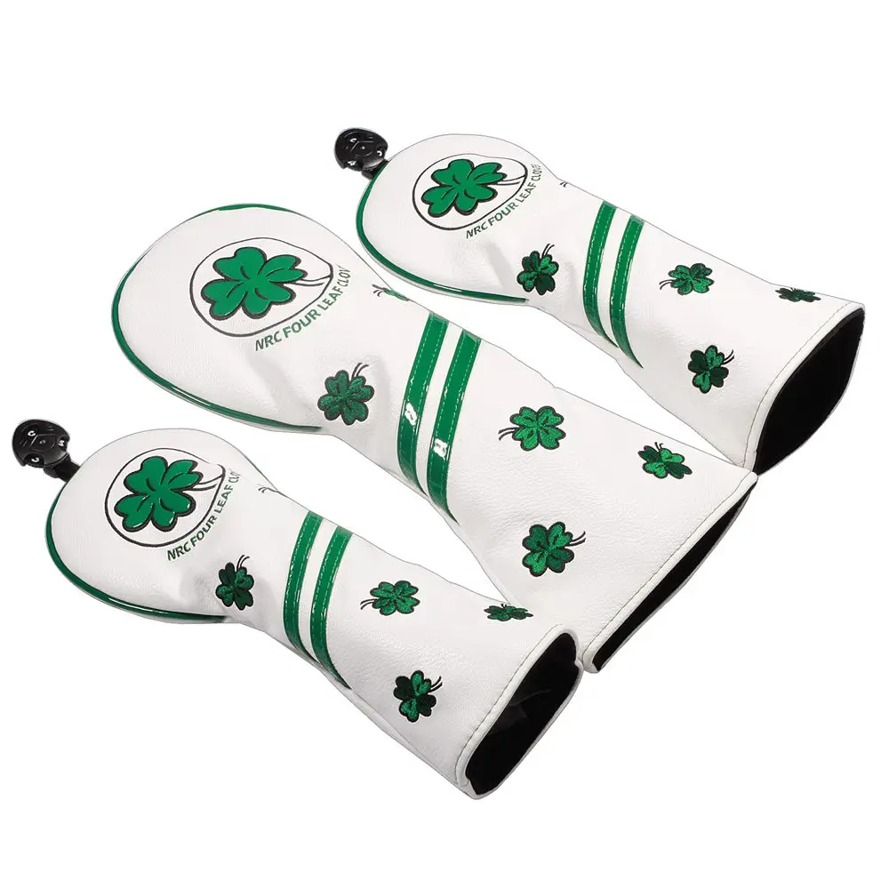 Golf Club Head Covers 3pcs Waterproof Golf Club Head Cover Hybrid UT Wood Driver Headcover
