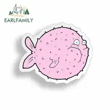 EARLFAMILY 13cm x 13cm Pink Puffer Fish Cartoon Funny Car Stickers Bumper Trunk Truck Graphics Waterproof Anime Fine Decal EARLFAMILY 13cm x 13cm Pink Puffer Fish Cartoon Funny Car Stickers Bumper Trunk Truck Graphics Waterproof Anime Fine Decal