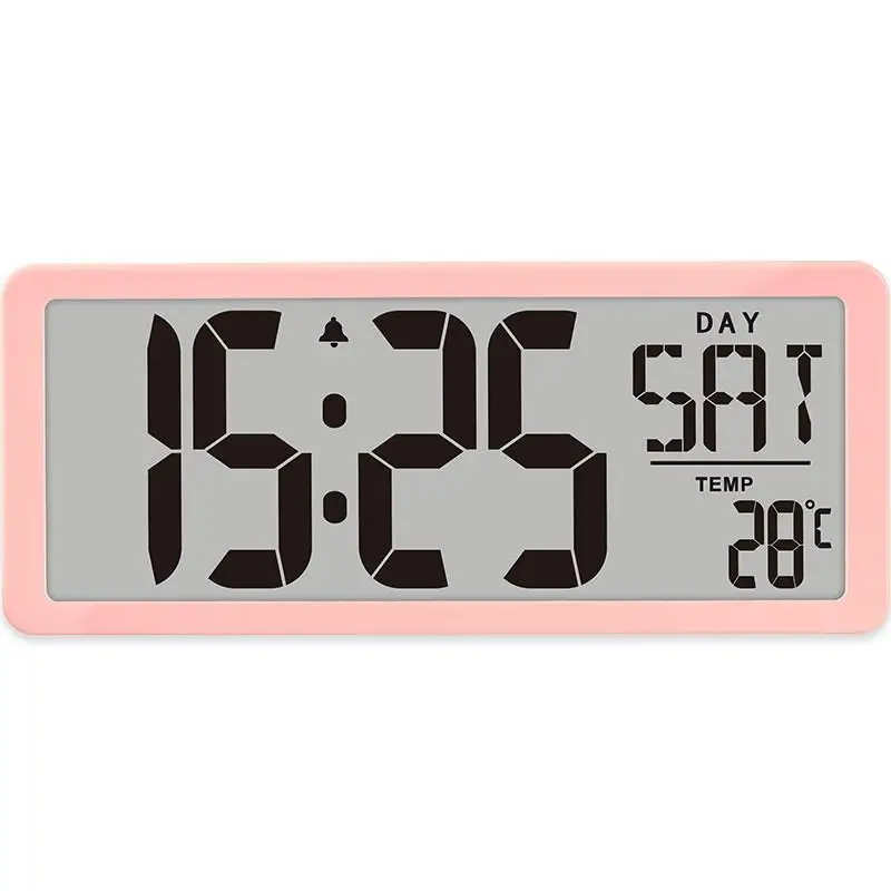 LED Digital Wall Clock Large Number Time Display Alarm Clock with Date Temperature Table Desk Watch Electronic Clocks Home Decor 