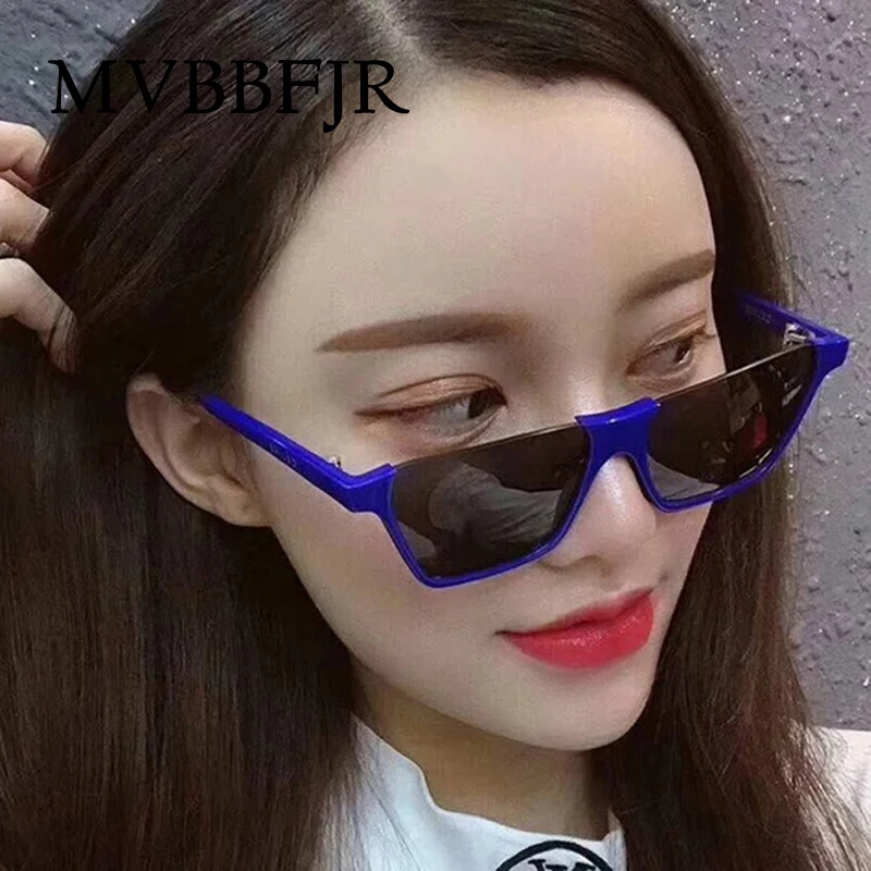 MVBBFJR модные квадратные женские мужские солнцезащитные очки винтажные полуоправы