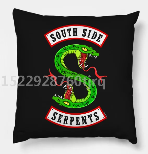New South Side Serpents Logo Pillow Case Cotton Made Pillowcase 45X45cm,55X55cm(Two side - Цвет: photo color