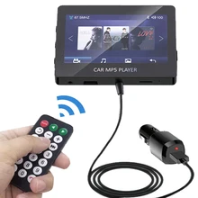 JINSERTA Bluetooth 5.0 Car MP5 Player FM Transmitter Support TF U disk music player with Remote Controller Multi Media Player