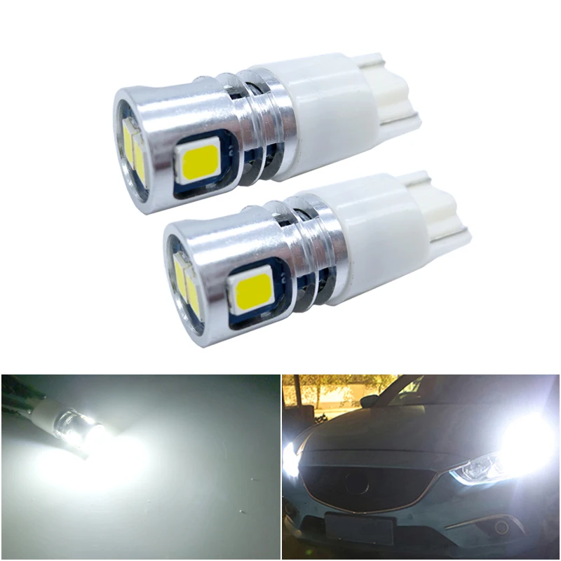 Сверхъяркие светодиодные лампы T10 W5W 168 501 2825 с клиновидным цоколем 2 шт. для чтения