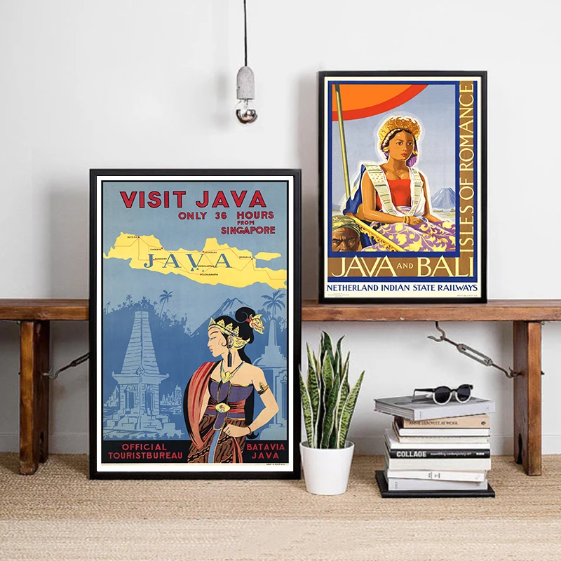 VINTAGE TRAVEL POSTERS PRINTS A3 A4 A5 Size Retro Framed Home Wall Art Decor 