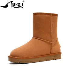Новинка; Брендовые женские зимние ботинки из натуральной кожи; Коллекция года; Теплые ботильоны; зимние ботинки из коровьей замши высокого качества на платформе
