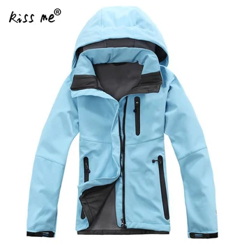 

Solid Quick Dry Hiking Jacket Women Outdoor Sport Jacket Waterproof Spring Camping Coat Breathable Trekking Hooded Zipper Coat