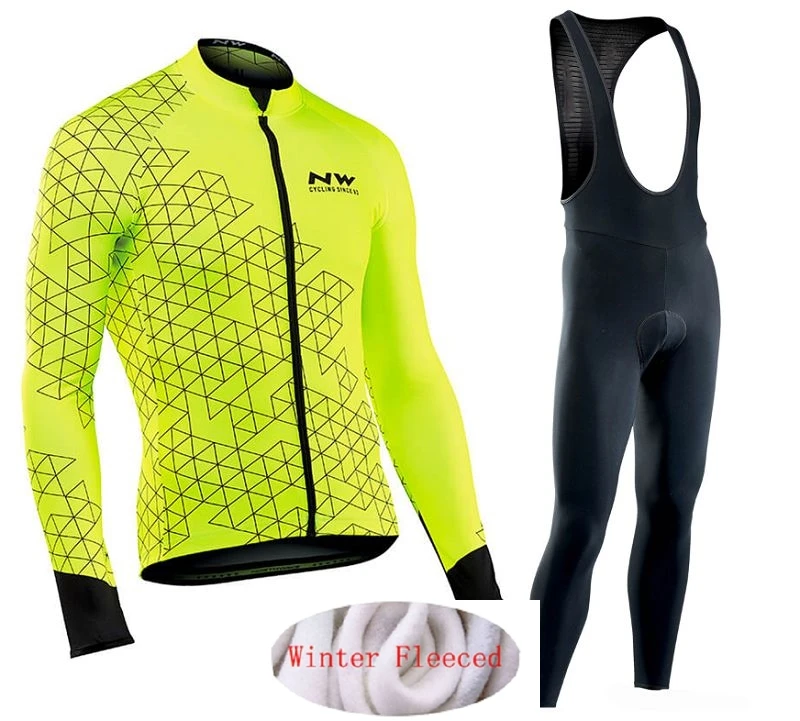 NW Pro Team Зимняя велосипедная одежда Northwave Ropa Ciclismo с длинным рукавом MTB велосипедная Теплая Флисовая Спортивная одежда для улицы - Цвет: 12