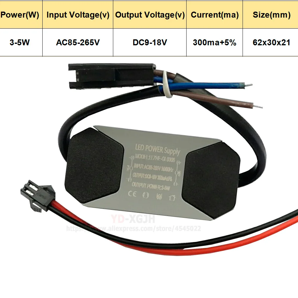 300mA светодиодный драйвер 1 Вт 3W 5 Вт 7 Вт 12 Вт, 18 Вт, 25 Вт 36 Вт For1-3W светодиодный s Питание блок AC85-265V трансформаторы систем освещения для Светодиодный Мощность огни